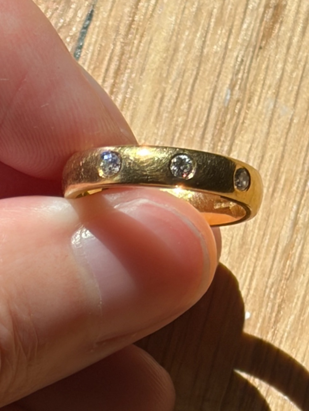 18k solid gold band ring